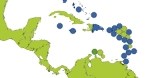 Mapa de DDI da Amrica Central e Caribe
