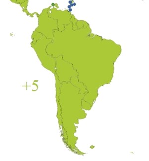 Mapa de DDI da Amrica do Sul