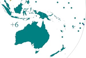 Mapa de DDI da Oceania